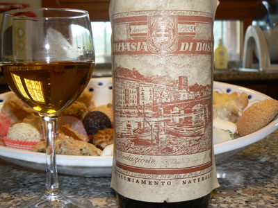 Malvasia of Bosa wine